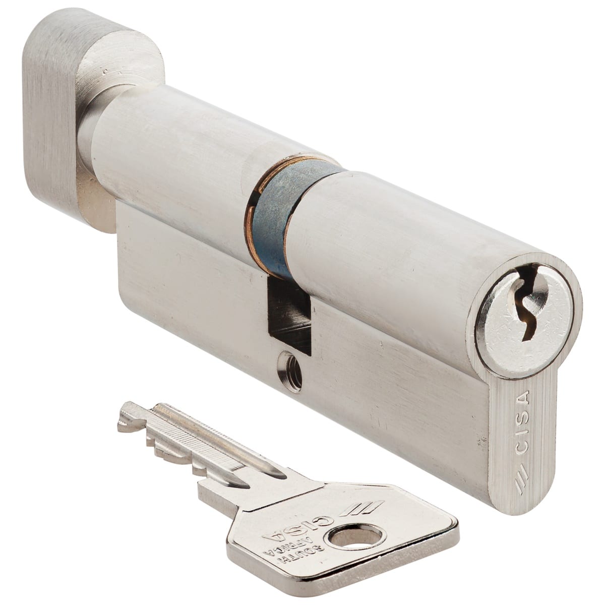 nickel knob cylinder cisa