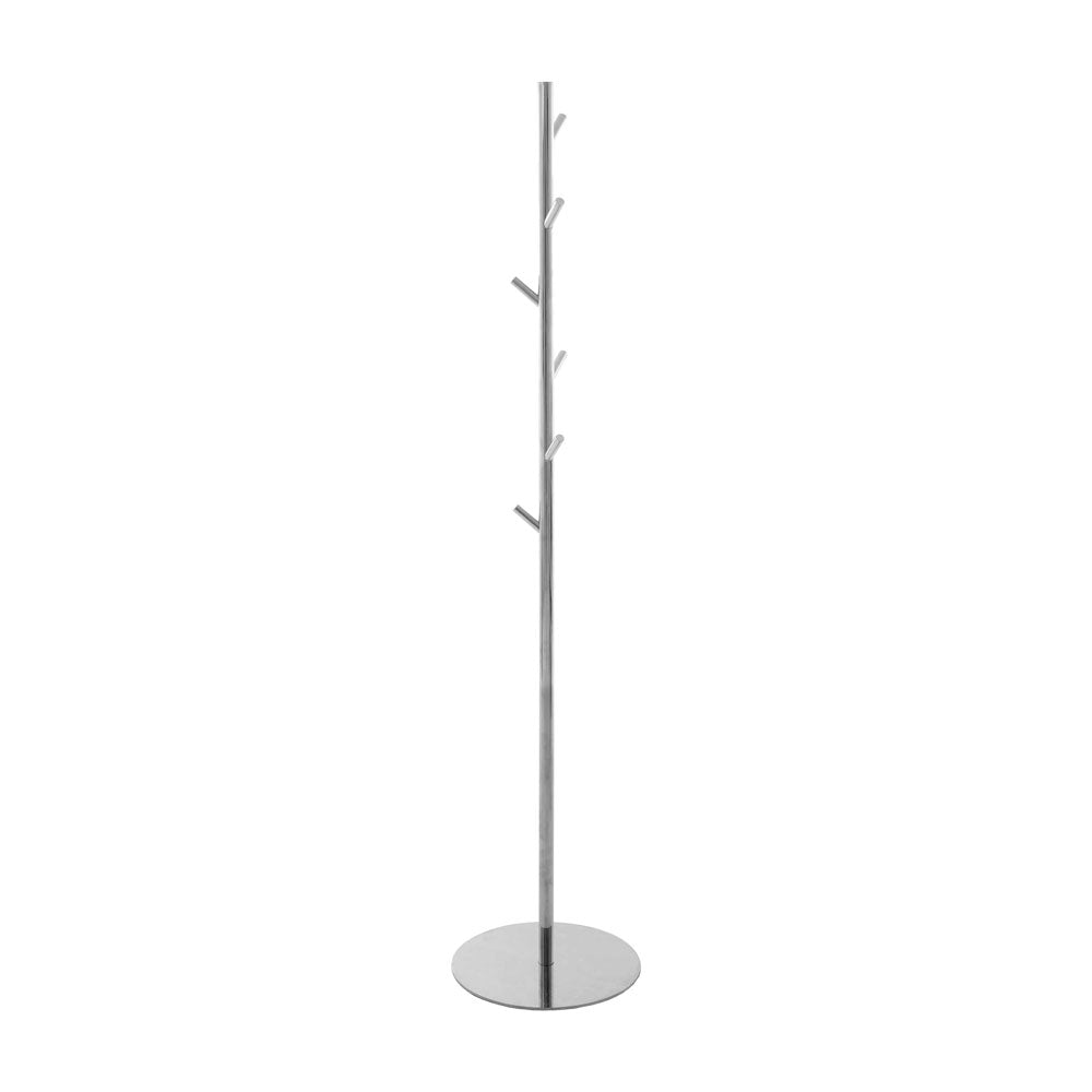 Polished stainless steel coat and hat stand Handles Inc