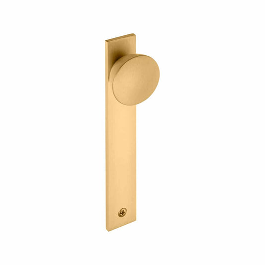 32MM CONICAL KNOB ON 130X20MM PLATE BRASS