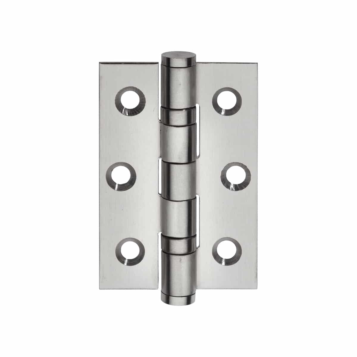 BUTT HINGE BRUSHED STAINLESS STEEL 75X50X3mm