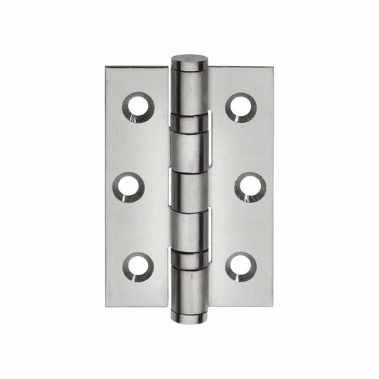 BUTT HINGE BRUSHED STAINLESS STEEL 75X50X3mm