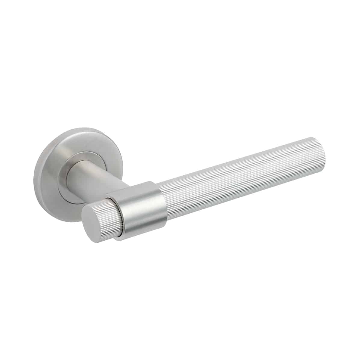 LINEAR LEVER ON ROUND ROSE STAINLESS STEEL INCLUDING ESCUTCHEONS